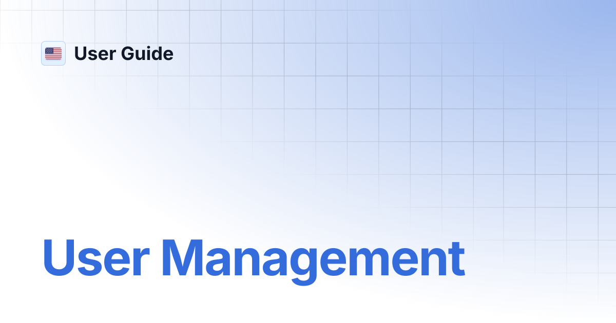 User Management | User Guide